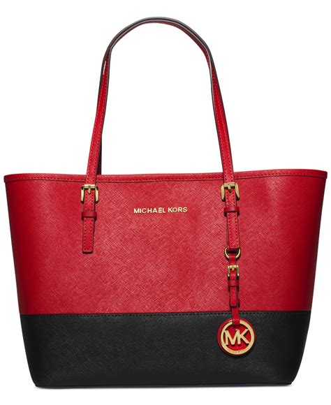 michael kors red totes